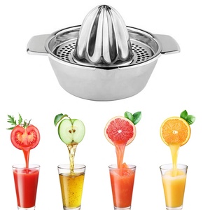 Wholesale <b>Kitchen</b> <b>Accessories</b> Stainless Steel Manual Fruits Lemon Squeezer Citrus Orange Juicer with Bowl - Product Image 5