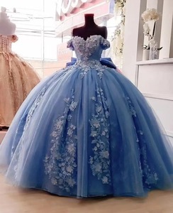 Vestido de Noche para Actuación de <span class=keywords><strong>Bel</strong></span> <span class=keywords><strong>Canto</strong></span>, Azul, Hombros Descubiertos, Elegante, Falda de Cintura Alta - Product Image 6