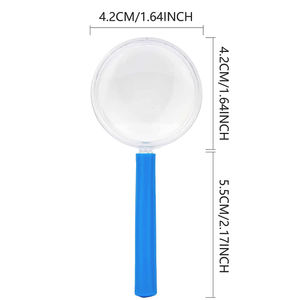 Niños <span class=keywords><strong>de</strong></span> mano colorido ciencia observación 3X Mini juguete lupa sin marco - Product Image 3