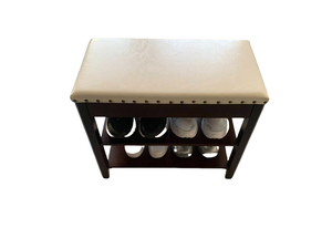 2-Tier Modern Entryway <strong>Shoe</strong> Cabinet for <strong>Small</strong> Spaces Rubber Wood Material Holds 4 Pairs <strong>Shoes</strong> Living Room Furniture Home <strong>Storage</strong> - Product Image 2