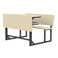 Tables et chaises de classe pour enfants, mobilier scolaire, ensemble de bureau et de chaise à deux places pour l'école indienne