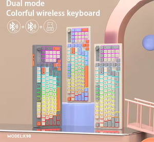 Wireless <b>Keyboard</b> Mixed Light Fashionable Color Ergonomic Design <b>Keyboard</b> Desktop Laptop Office Smooth Precise Typing <b>Keyboard</b> - Product Image 4
