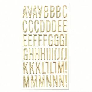 Nuevo Diseño de Adhesivos Holográficos Dorados con el Alfabeto Inglés, Vinilo Autoadhesivo Troquelado, Calcomanía con Logotipo, Adhesivo para Tarjetas - Product Image 3