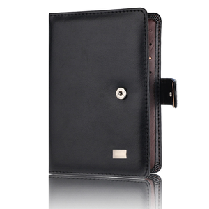 Portefeuille en cuir <span class=keywords><strong>noir</strong></span> en gros, <span class=keywords><strong>porte</strong></span>-passeport - Product Image 2