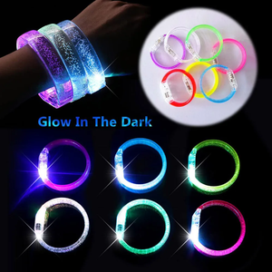 Bracelets à bulles lumineux flash LED personnalisés Bâtons lumineux Clubs Concerts Party Favors <span class=keywords><strong>Anniversaire</strong></span> Noël Nouvel An Jouets Bracelet - Product Image 4