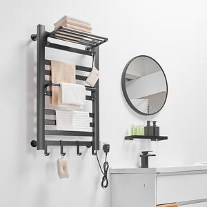 Porte-serviettes support <span class=keywords><strong>mural</strong></span> en aluminium sèche-linge chauffant étendoir salle de bain toilette rail chauffant sèche-serviettes électrique <span class=keywords><strong>radiateur</strong></span> - Product Image 1