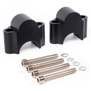 Elevadores de Manillar de Motocicleta de Aleación de Aluminio 28mm Negro Plata Par Universal Duradero Mejora Fijación - Product Image 5