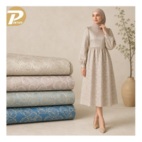 Harga Pabrik 2027 Kain Jacquard Poliester 100% Motif Bunga Daun Besar 3D Terbaru untuk Pakaian