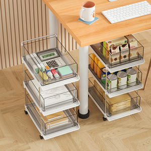 NBD-N0663 Design de tiroir de bureau, support de rangement mobile personnalisé, rangement de fichiers de bureau, cosmétiques et collations, petit chariot de rangement - Product Image 2