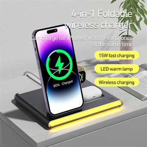 Tech Gadgets Cargador rápido multifunción de 15W Cargador inalámbrico todo en uno para <span class=keywords><strong>iPhone</strong></span> 15 14 13 <span class=keywords><strong>12</strong></span> <span class=keywords><strong>Pro</strong></span> <span class=keywords><strong>Max</strong></span> para Airpods iWatch - Product Image 2