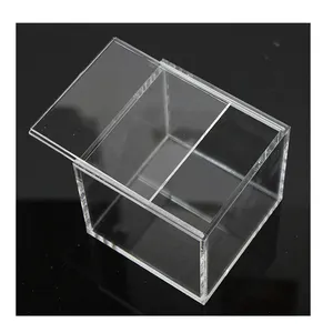 Clear Acrylic Sliding Lid Box, Acrylic Gift Box mit Sliding Lid