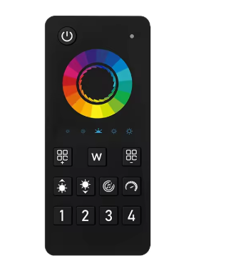 Negro 4 Zonas RGBW Control Remoto