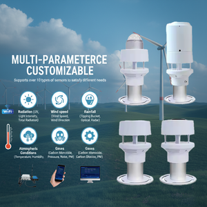 Stasiun Cuaca Mini Ultrasonik Berbiaya Rendah untuk Pengukuran Kecepatan dan Arah Angin, Suhu Udara, Kelembaban, Curah Hujan, Sensor Cuaca Pintar untuk Luar Ruangan - Product Image 4