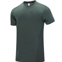 Chemise en polyester à séchage rapide pour homme, idéale pour le fitness, la course à pied, tenue de sport ample à col rond, sous-vêtement technique pour activités sportives