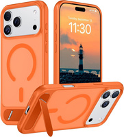 Coque de téléphone magnétique translucide givrée effet peau pour iPhone 18 Pro Max 17 Air 17 16 15 14 13, antichoc avec support