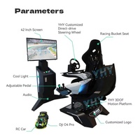 Simulateur de course automobile à 3 degrés de liberté avec chaise de simulateur de course en réalité augmentée pour parcs d'attractions commerciaux en intérieur