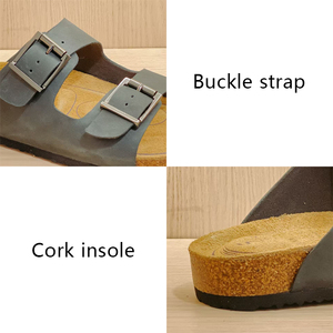 Mules en cuir de vachette et liège ergonomiques, écologiques, classiques, nouvelle tendance, pour femme, à porter au quotidien, vente en gros directe usine Peninsula - Product Image 3