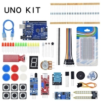 Kit de démarrage de base pour Arduino Uno Set R3 Kit de bricolage R3 carte/planche à pain électronique avec ensemble de composants de boîte de vente au détail
