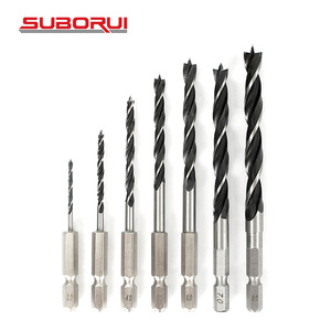 Suborui <span class=keywords><strong>3</strong></span>มม. 6มม. 8มม. 10มม. 13มม. HCS ก้านเห<span class=keywords><strong>ล</strong></span>็กคาร์บอนสูงปลายสว่านเจาะไม้ - Product Image 1