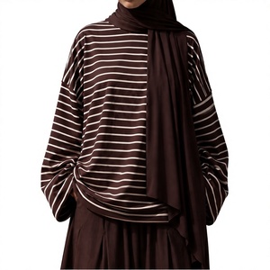 Willson Custom Cotton Embroidery Modest <b>Long</b> Sleeve Neck MAXI Summer Shirt Casual Colorblock Muslim Regular Fit Breathable - Product Image 3