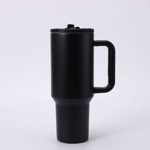 Superventas, vaso hidráulico de acero inoxidable de doble pared de 40oz, jarra de agua de viaje al vacío, tapa con asa, Pajita plegable, caliente, sin derrames - Product Image 5