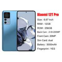 Venta al por Mayor de Xiaomi 12T Pro 12+256GB, Teléfono Móvil Usado Desbloqueado Globalmente, Smartphone 5G de Segunda Mano