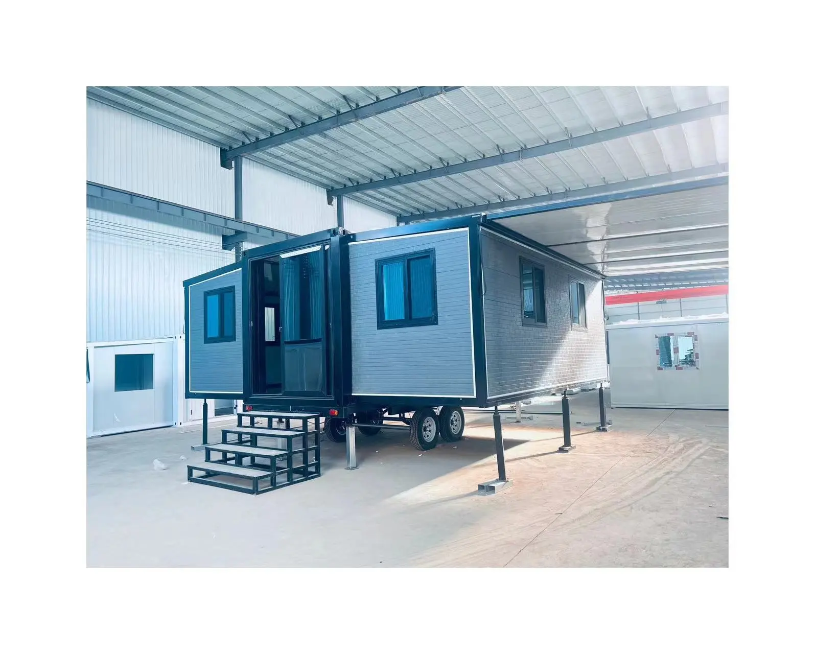 40ft flat pack container two bedroom prefabricated expandable container house trailer mobile home