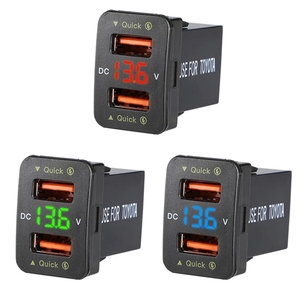 Bộ Sạc Xe Hơi Nhanh 36W Bộ Sạc Nhanh USB Kép QC3.0 Với Điện Áp Bộ Sạc Điện Thoại Di Động Chống Nước Cho Toyta - Product Image 1