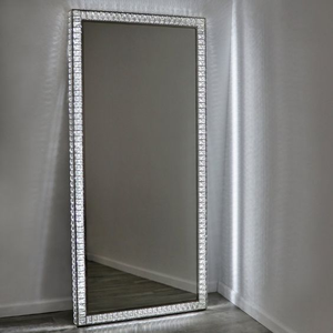 Estación de espejo de suelo completo para salón de belleza, Diamante brillante, led - Product Image 1
