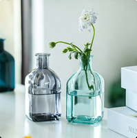 Ensemble de mini-vases en verre dégradé nordique, petits flacons décoratifs pour fleurs, centre de table, décoration intérieure, cadeau de mariage ou de pendaison de crémaillère