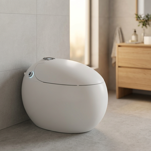 Nouveau luxe monobloc en forme d'oeuf en céramique automatique Intelligent multifonctionnel télécommande articles sanitaires <span class=keywords><strong>toilette</strong></span> intelligente - Product Image 1