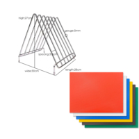 Support de planche à découper triangulaire en acier inoxydable épais et plastique, support de planche à découper durable