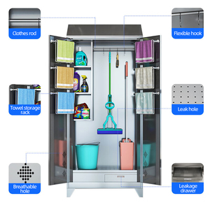 <span class=keywords><strong>Armario</strong></span> sanitario de limpieza de <span class=keywords><strong>metal</strong></span> de diseño moderno para ropa y sala limpia para dormitorio y gimnasio-Factory Outlet - Product Image 3