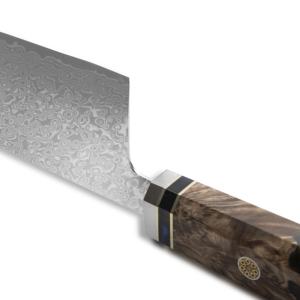 拉绳手柄8英寸大马士革菜刀手工VG10日本大马士革钢厨师刀 - Product Image 6