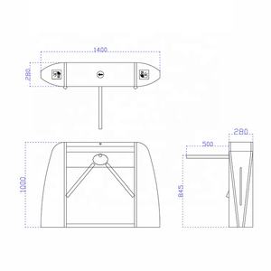Tourniquet trépied ETT à faible bruit, bras abattant semi-automatique, acier inoxydable 304, protection IP65, garantie 2 ans, anti-échappement, bidirectionnel - Product Image 3