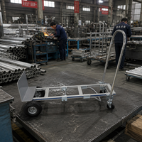 Chariot à main motorisé pliable en aluminium à 4 roues, capacité de charge de 200 kg, chariot d'escalade pour escaliers, chariot industriel pour le shopping