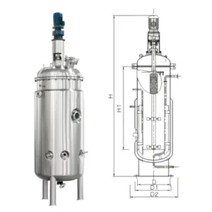KMC laboratoire de haute qualité 100 200 300 500 litres fabricants de réservoirs de fermentation pour la culture cellulaire