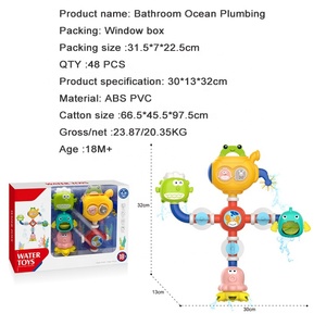 Jeu <span class=keywords><strong>de</strong></span> jouets <span class=keywords><strong>de</strong></span> <span class=keywords><strong>bain</strong></span> en plastique pour l'éveil des tout-petits, jeu aquatique pour bébés, <span class=keywords><strong>puzzle</strong></span> <span class=keywords><strong>de</strong></span> tuyauterie à assembler, <span class=keywords><strong>puzzle</strong></span> <span class=keywords><strong>de</strong></span> plomberie océanique pour la salle <span class=keywords><strong>de</strong></span> <span class=keywords><strong>bain</strong></span> - Product Image 4