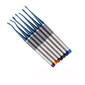 Ensemble de 7 éleveurs dentaires en acier inoxydable bleu, ensemble de 7 pièces, éleveurs dentaires en acier inoxydable pour luxation radiculaire - Product Image 2
