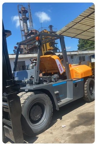 <b>Used</b> Diesel Forklift TCM FD100 10Ton Two/Three Stage Mast 1220x125x50 Dimensions Construction Equipment - Product Image 2