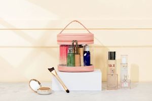 In Stock Low Moq <b>Makeup</b> Handle Travel Pvc and Pu Transparent Toiletry Bag With Custom Logo - Product Image 3