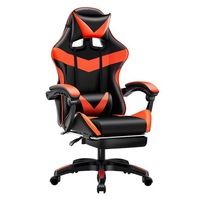 Fauteuil de gaming exécutif en cuir avec base chromée, accoudoirs réglables, vérin à gaz 3 positions, coussin en mousse à mémoire de forme et fonction pivotante