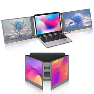 Fabrika toptan çift monitör dizüstü ekran genişletici çift 15.6 inç 1080P LCD IPS Laptop için taşınabilir ekran monitör