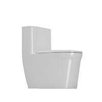 WC monobloc en céramique blanche à siphon, à poser au sol, pour projets hôteliers et d'appartements (vente en gros)