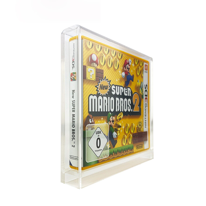 Акриловая коробка Nintendo 3DS чехол с УФ-защитой, акриловый дисплей для видеоигр с нижней раздвижной крышкой