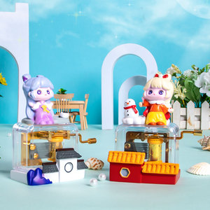 Caja de música de manivela con flores de Baiyumo floreciendo a lo largo del camino, decoración de escritorio de resina para niñas, regalo artesanal. - Product Image 2