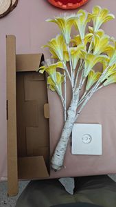 Nhân tạo thắp sáng cây cho trang trí nội thất Pin hoạt động LED Lily cây ánh sáng Cổ Tích Cây đèn Máy tính để bàn trang trí nội thất chiếu sáng trong nhà - Product Image 4