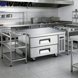 Refrigerador Comercial Personalizado de Acero Inoxidable con Mesa de Trabajo y Cajón para Chef, <span class=keywords><strong>Precio</strong></span> de Fábrica SWENZA - Product Image 1