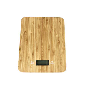 बीविज्ञान प्राकृतिक बांस डिजिटल रसोई खाद्य भार वर्ग 33lb क्षमता प्लेटफॉर्म स्केल 15 किलोग्राम ओम लेजर लोगो और रंग बॉक्स - Product Image 3