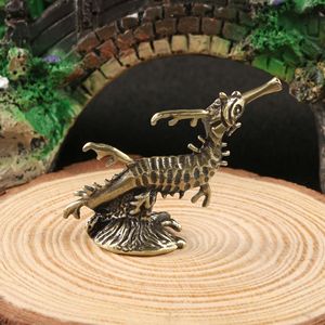 الحيوانات البحرية التحفة تصنع الحصان البحري القديم النحاس الزينة والحرف النحاسية - Product Image 6